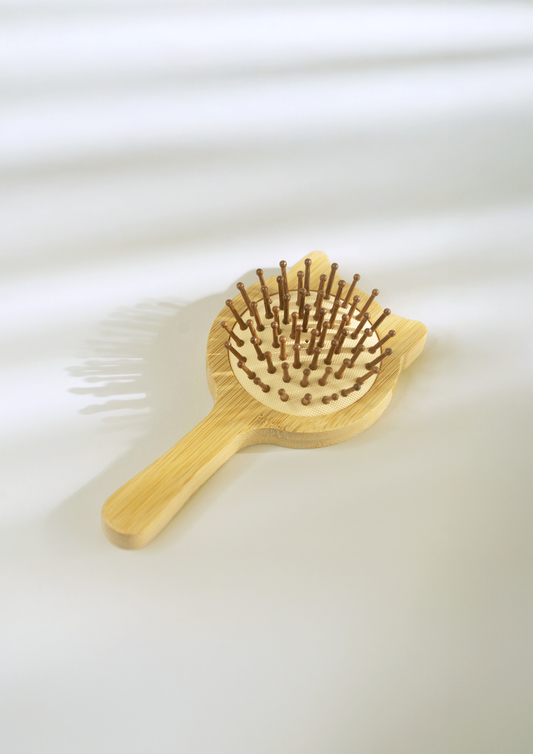 Wooden Round Paddle Hairbrush | Bamboo