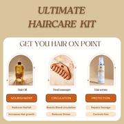 Ultimate Haircare Kit | Oil + Serum + Head Massager